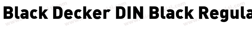 Black Decker DIN Black Regular字体转换